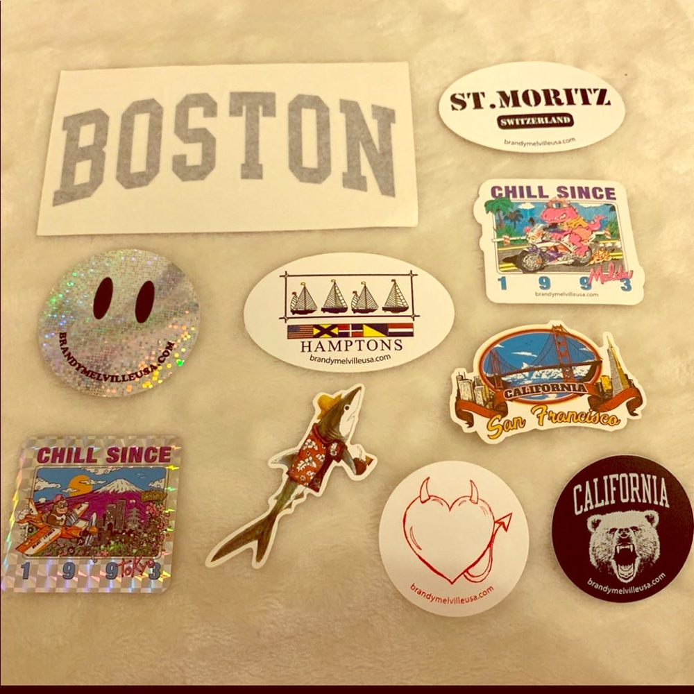 25 Brandy Melville sticker pack (no duplicates)